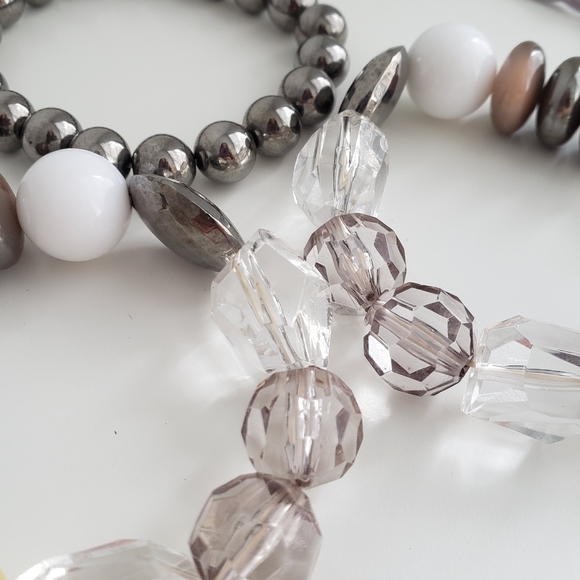 Beaded elastic bracelets - Set of 3 - Picture 3 of 3